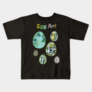 Art Acrylic artwork abstract Easter Egg Kids T-Shirt